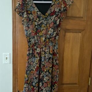 MSK Multicolor Floral Midi Dress